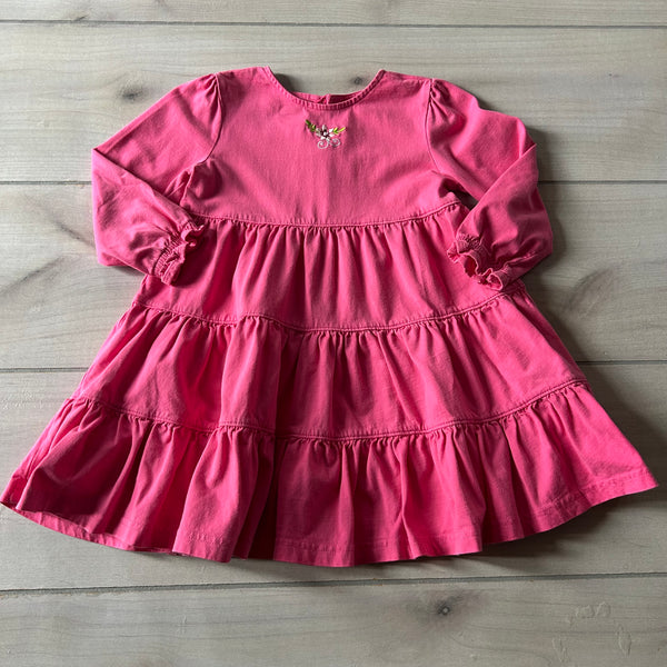 Hanna Andersson Pink Floral Embroidered Twirl Dress