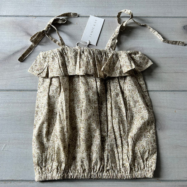 NWT Jamie Kay Floral Ruffle Front Organic Cotton Tank Top