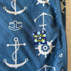 Kickee Pants Bamboo Blue Nautical Anchor Print Toddler Napping Stroller Blanket