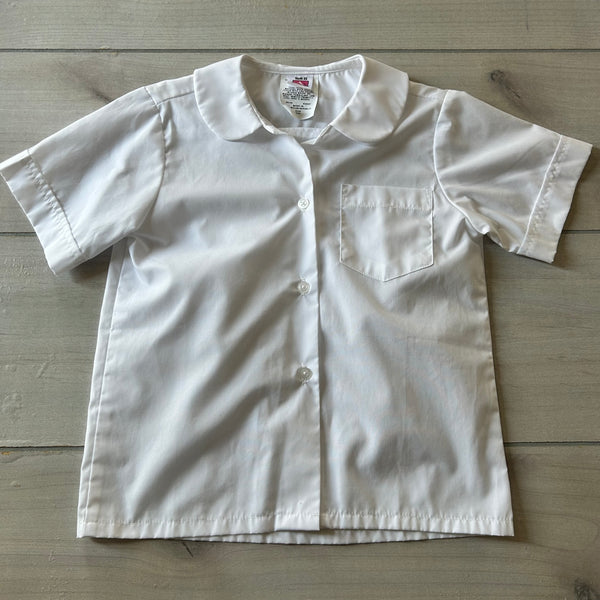 NWOT A+ White Collared Polyester Uniform Button Up Shirt