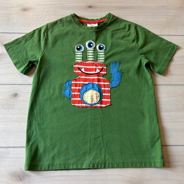 Hanna Andersson Green Monster Applique Shirt