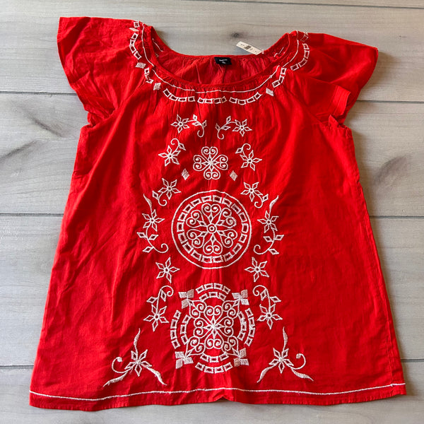 NWT Gap Kids Red and White Short Sleeve Top