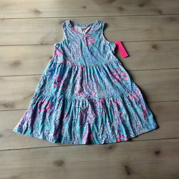 NWT Lilly Pulitzer Mini Lorina Blue Ibiza Now You Sea Me Tropical Cotton Sleeveless Dress