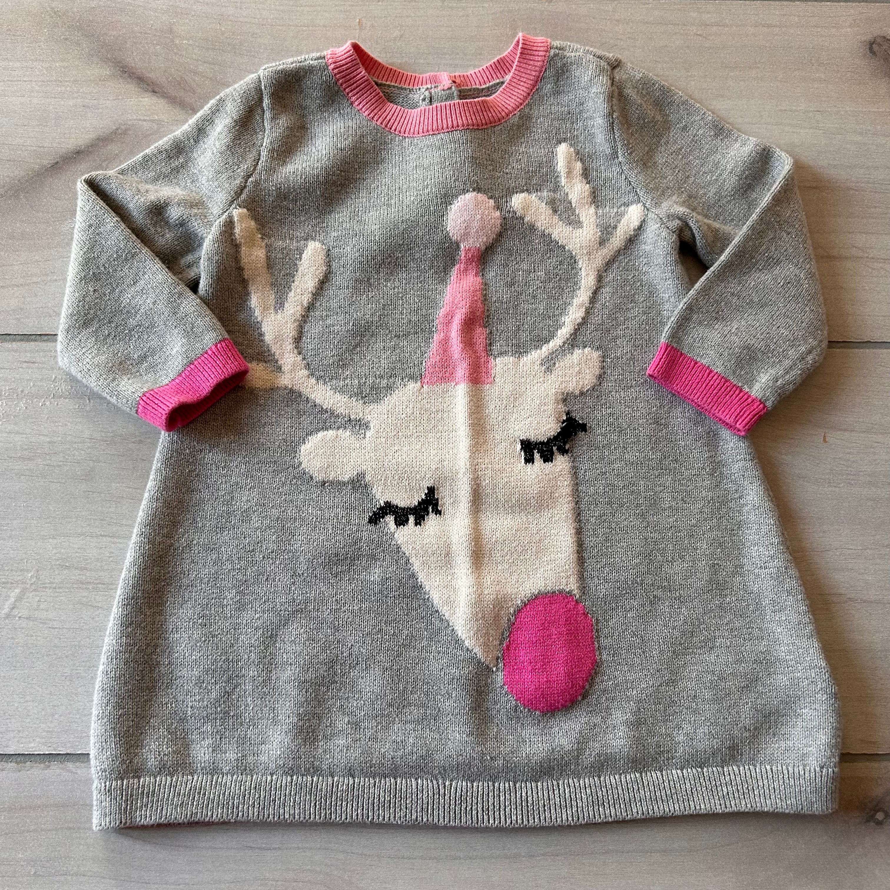 Baby Gap Reindeer Sweater Dress Sweet Pea & Teddy Baby Gap Reindeer Sweater Dress Sweet Pea & Teddy