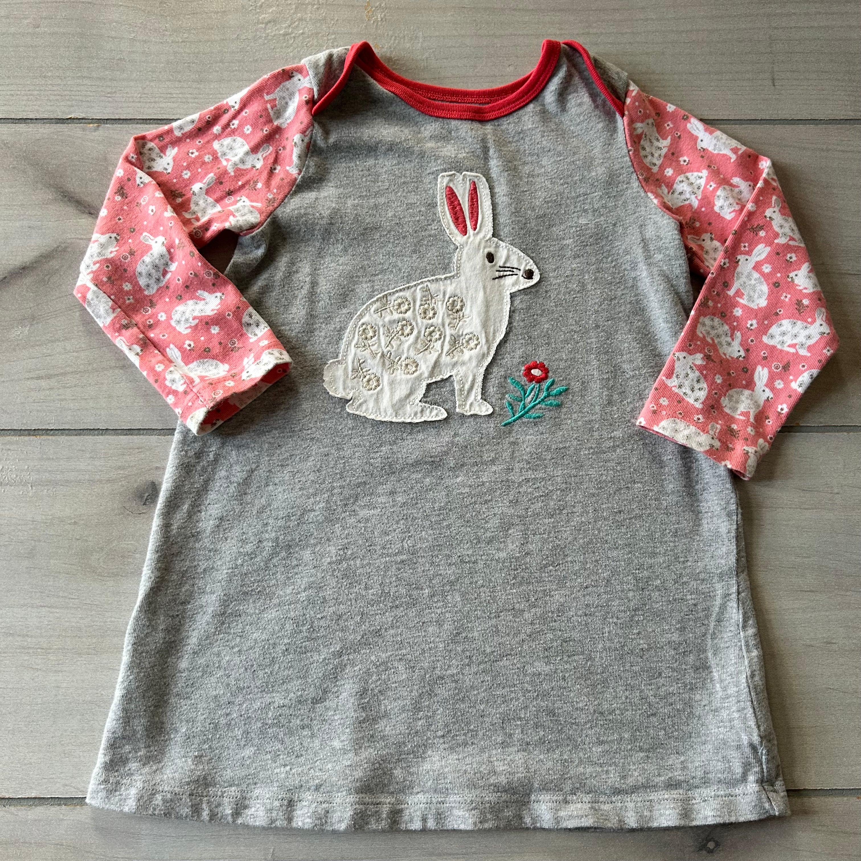 Baby Boden Bunny Applique Dress Sweet Pea & Teddy Baby Boden Bunny Applique Dress Sweet Pea & Teddy