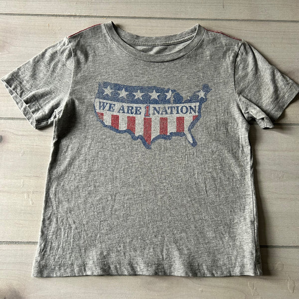Peek One Nation Lyndon B Johnson Graphic Patriotic Tee Shirt