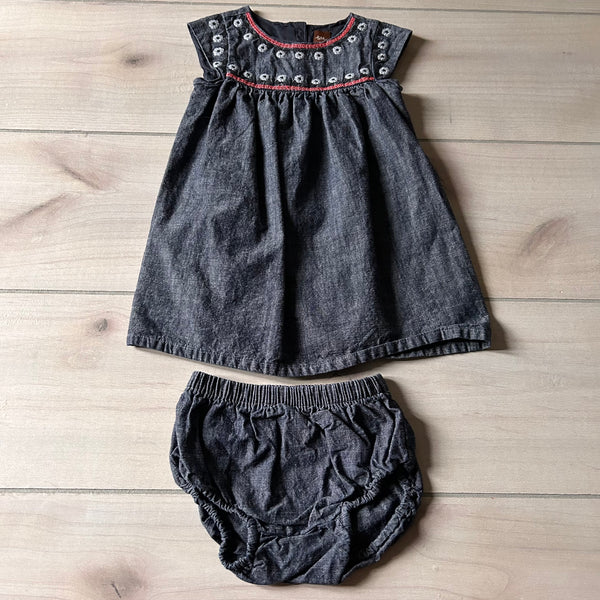 Tea Collection Denim Dress & Bloomer