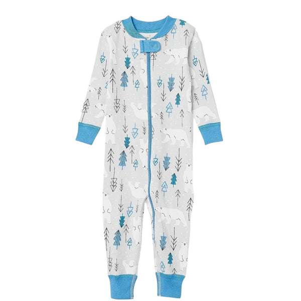 NWT Hanna Andersson Polar Bear Print Footless Organic Cotton Pajama Sleeper