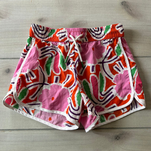Diane Von Furstenberg Colorful Activewear Drawstring Waist Shorts