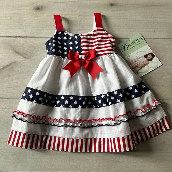 NWT Bonnie Jean Patriotic Dress