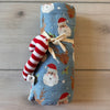 NWT Mud Pie Muslin Santa Blanket & Rattle