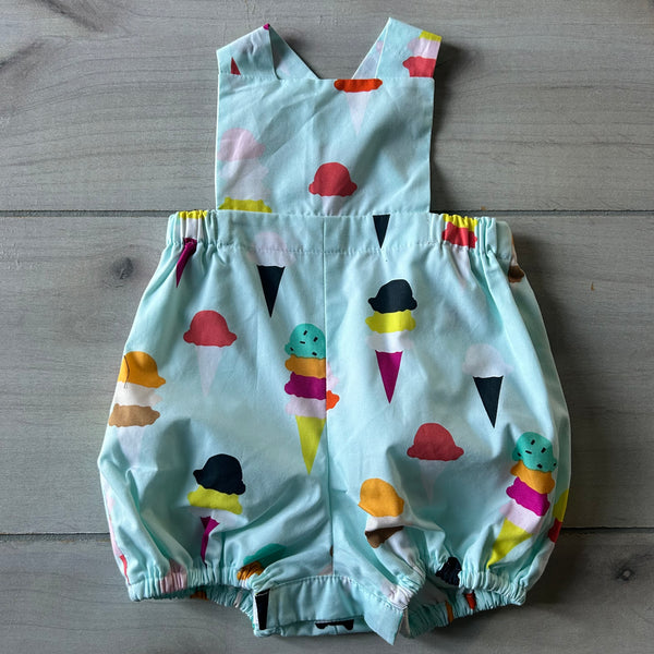 NWOT Mimi & Mack Ice Cream Pattern Crossback Bubble Romper