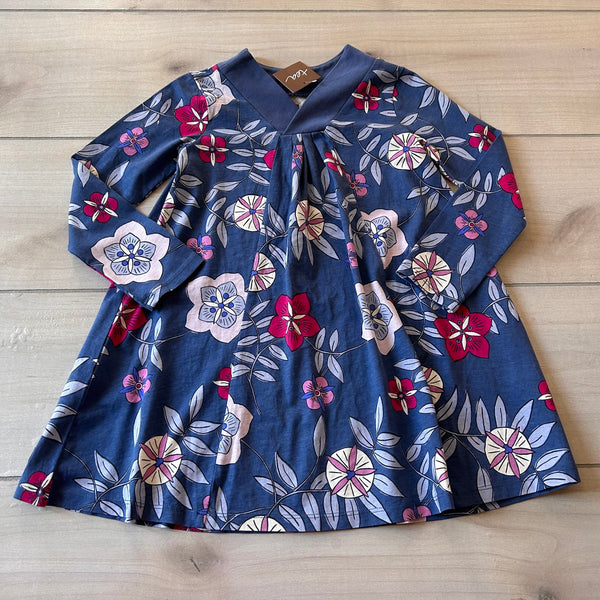 NWT Tea Collection Blue Floral Cotton Dress
