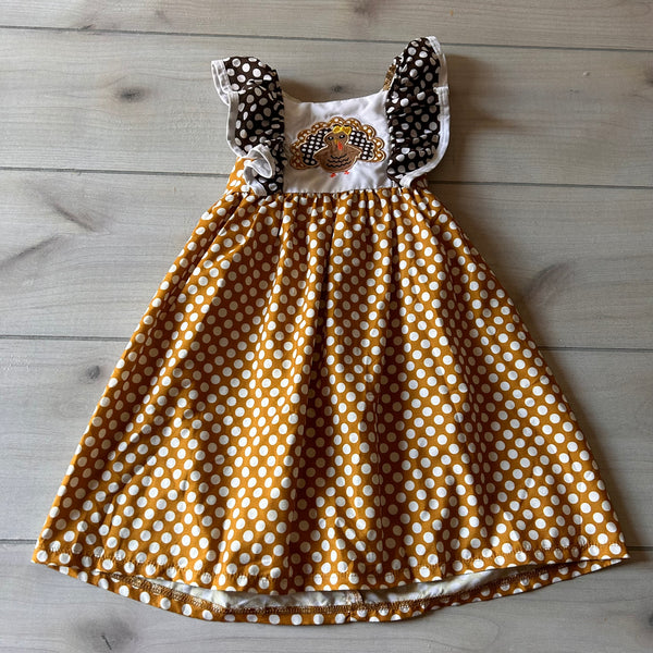 The Ruffled Rose Turkey Embroidered Dot Dress