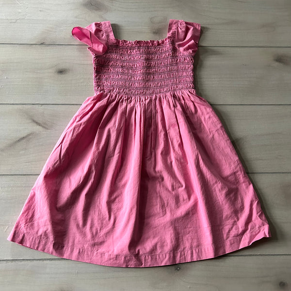 Primary Pink Shirred Top Dress