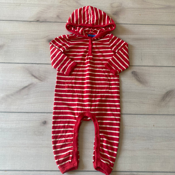 Primary Red Striped Romper