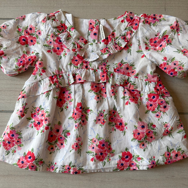 Janie & Jack Floral Puff Sleeve Top