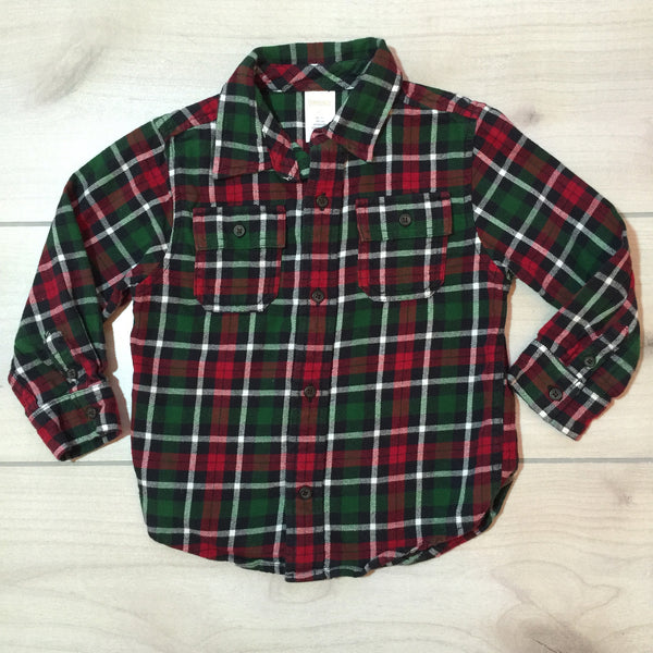 Gymboree Red & Green Flannel Shirt
