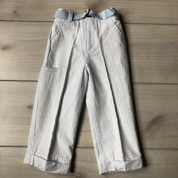 NEW Izod Blue Seersucker Belted Pants - Sweet Pea & Teddy