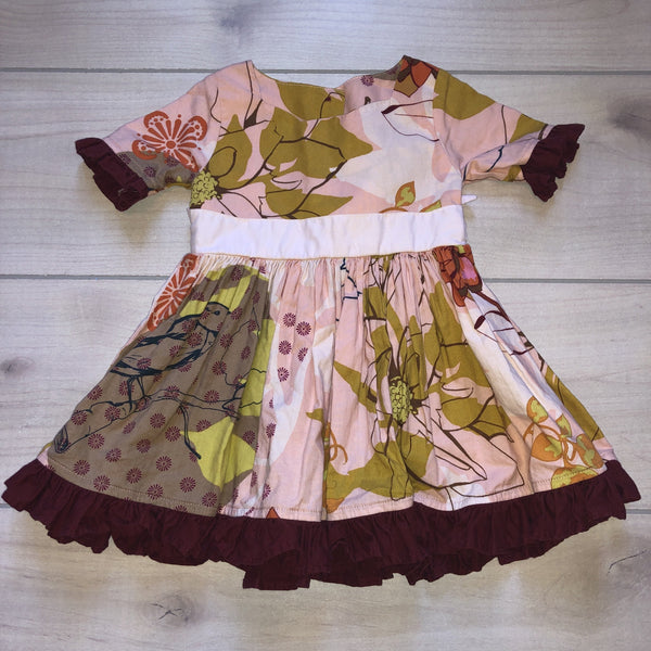 Persnickety Floral Design Cotton Dress - Sweet Pea & Teddy
