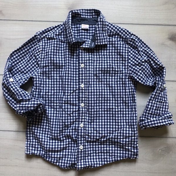 Gymboree Blue Checkered Gingham Button Down Shirt - Sweet Pea & Teddy