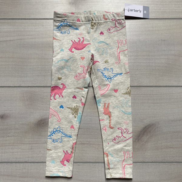 NEW Carter's Sparkle Dinosaur Tan Leggings - Sweet Pea & Teddy