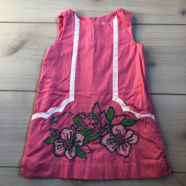 Lilly Pulitzer Pink Tropical Floral Applique Shift Dress - Sweet Pea & Teddy