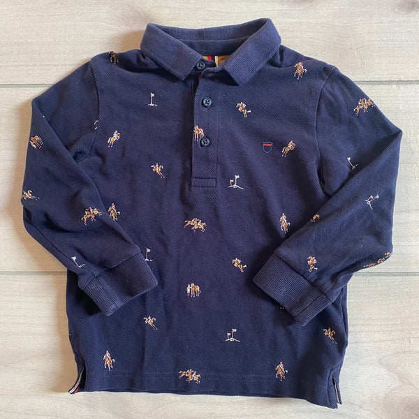 Mayoral Polo Player Theme Long Sleeve Polo Shirt