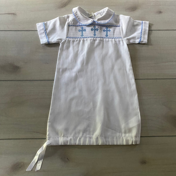 NEW MSC Blue Boy Smocked Christening Gown