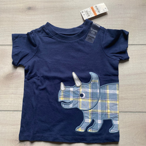 NEW First Impressions Rhino Applique Tee Shirt