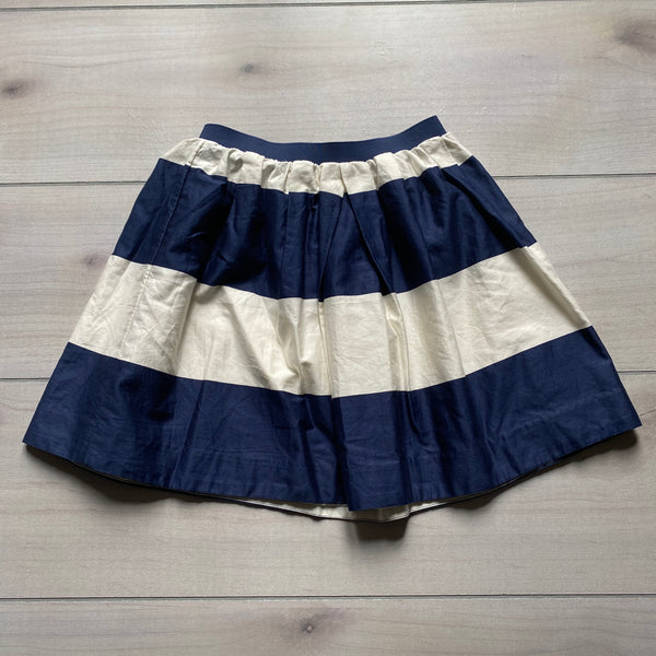 Crewcuts Navy White Striped Elastic Waist Skirt