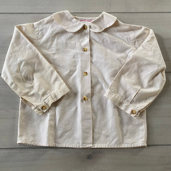 Petit Faune Cream Collared Button Down Shirt