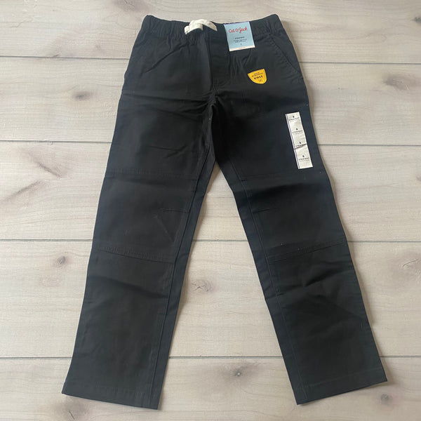 NWT Cat & Jack Black Reinforced Knee Elastic Waist Pants