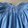 Closet Nine Blue Smocked Corduroy Dress