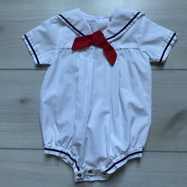Petit Ami Sailor Bubble Romper - Sweet Pea & Teddy