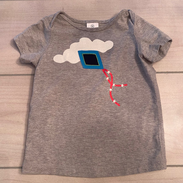 Hanna Andersson Gray Kite Applique Tee Shirt