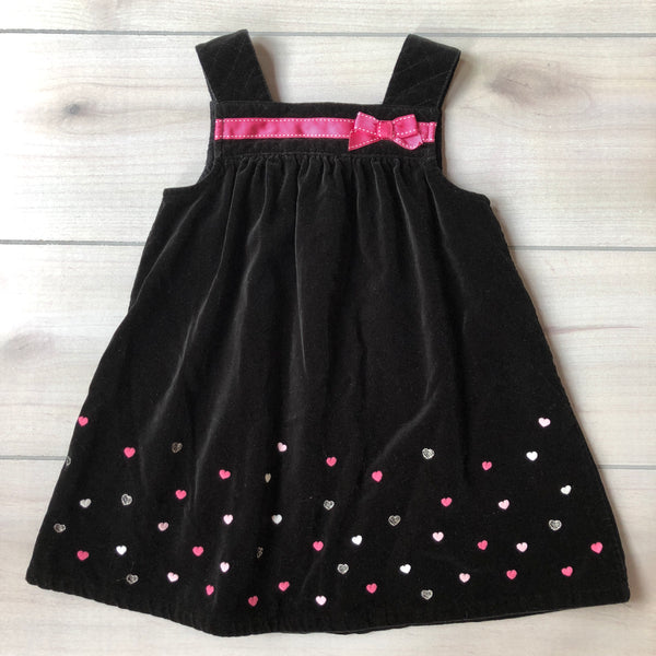 Gymboree Black Velour Heart Jumper