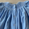 Closet Nine Blue Smocked Corduroy Dress