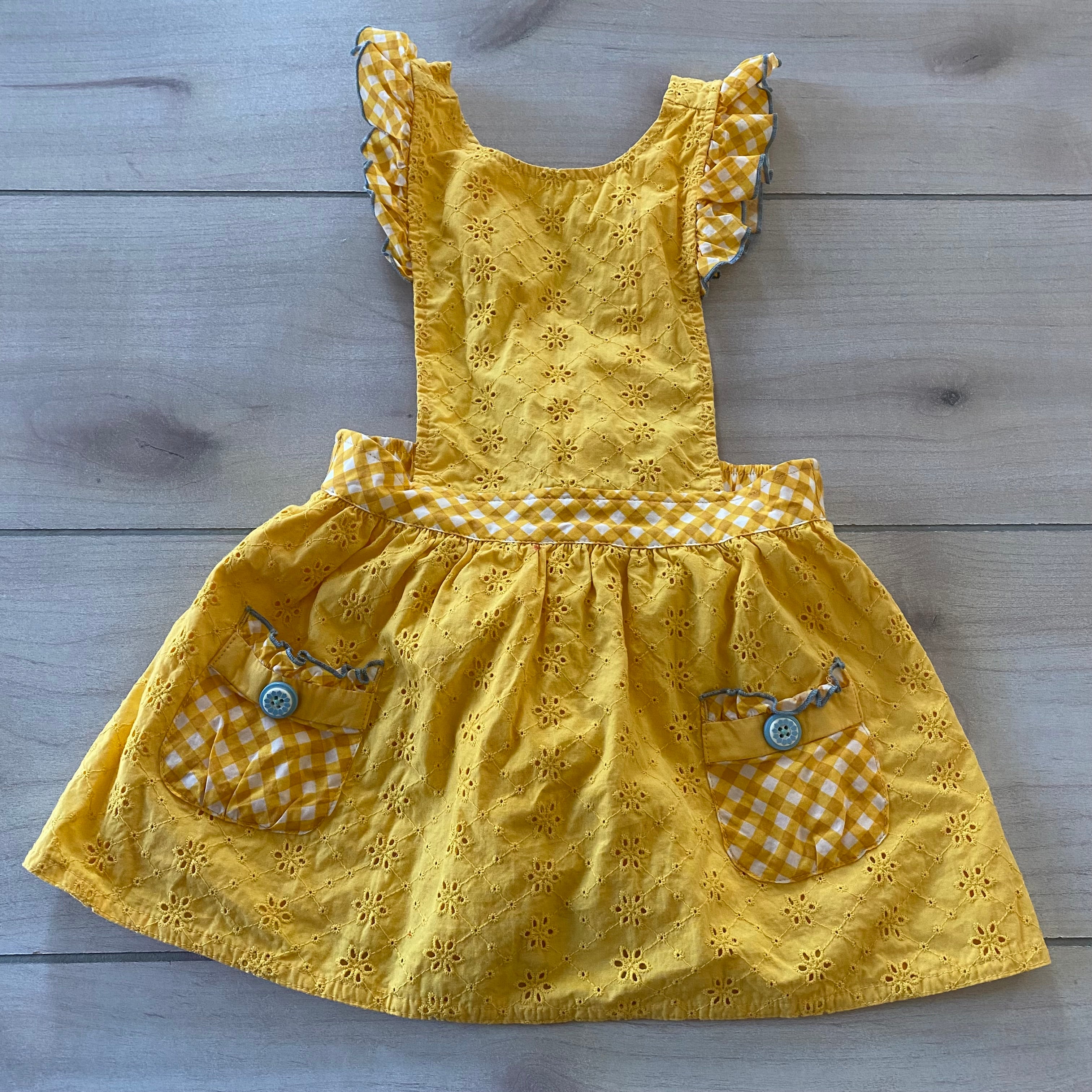 Matilda Jane Yellow Apron Jumper Dress Sweet Pea & Teddy Matilda Jane Yellow Apron Jumper Dress Sweet Pea & Teddy