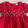Edgehill Collection Red Smocked Floral Dress