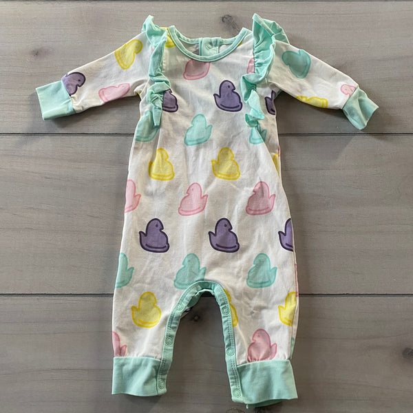 NEW Monica & Andy Peeps Pattern Organic Cotton Romper