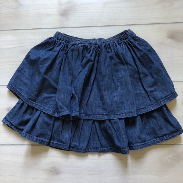 Hanna Andersson Denim Ruffle Skirt - Sweet Pea & Teddy