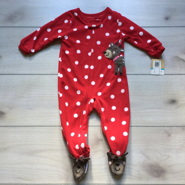 NEW Carter's Reindeer Footed Pajama Sleeper