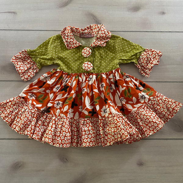 Jelly the Pug Fall Floral Dress
