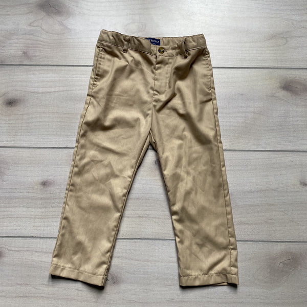 Andy & Evan Khaki Elastic Waist Pants - Sweet Pea & Teddy