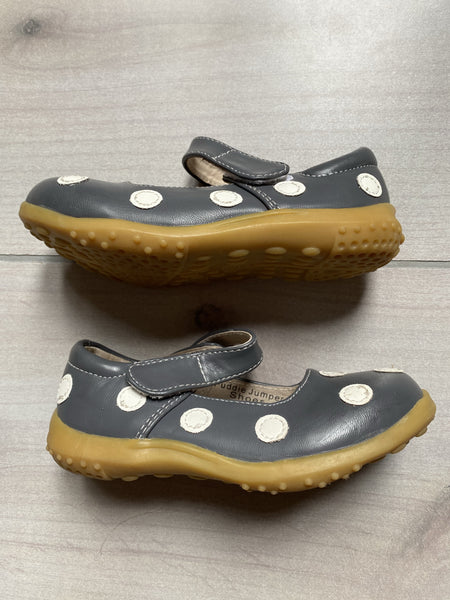 PJ's Gray Polka Dot Velcro Shoes - Sweet Pea & Teddy