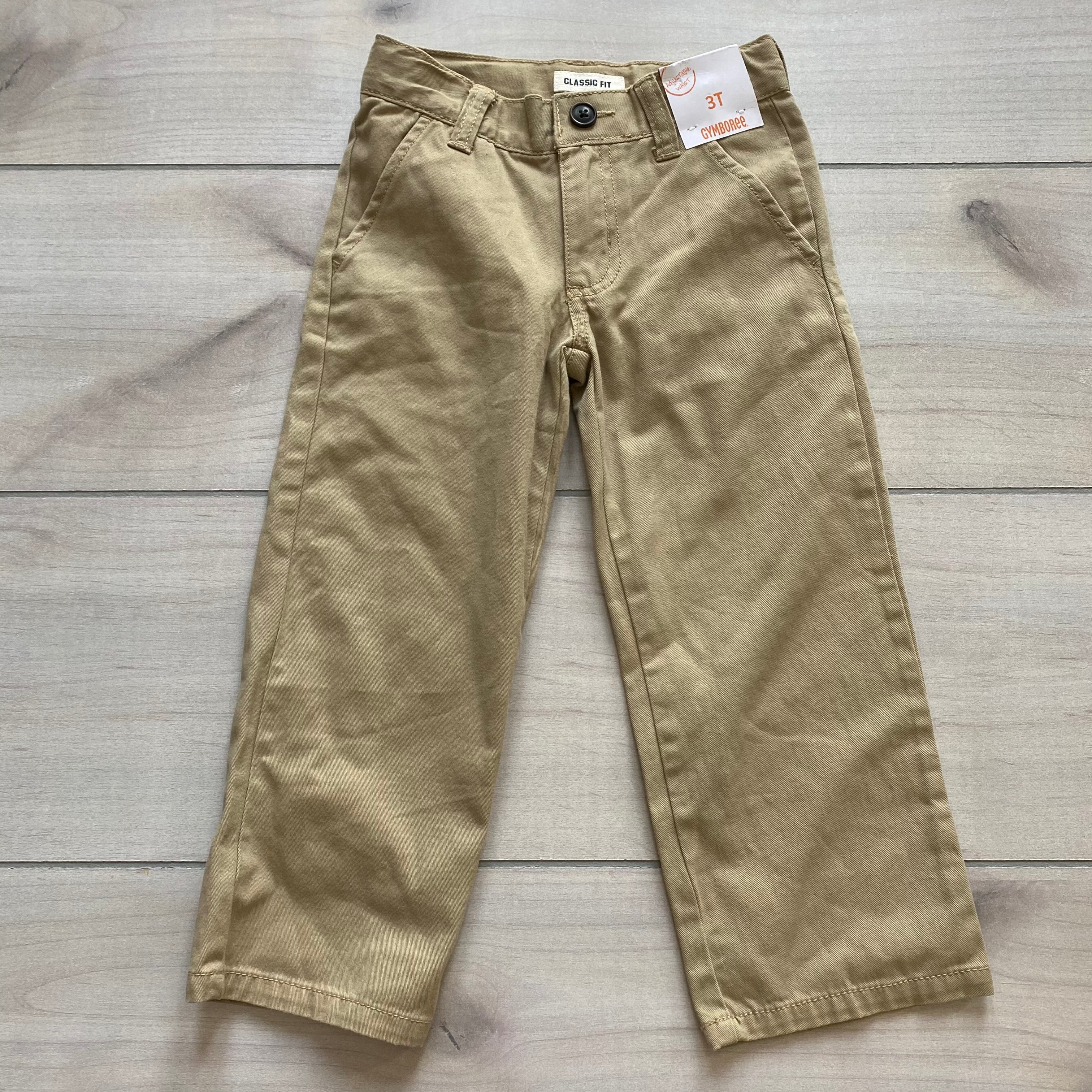 NEW Gymboree Khaki Interior Button Tab Classic Fit Khaki Pants – Sweet Pea  & Teddy