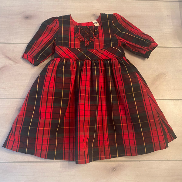 OshKosh Red Tartan Plaid Cotton Dress