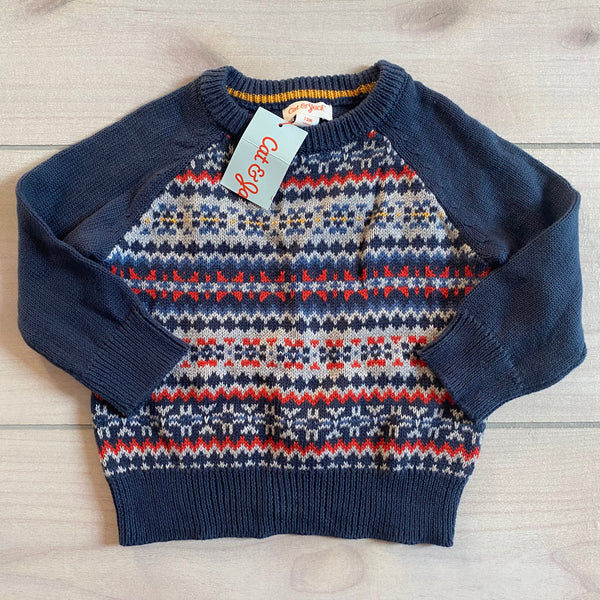 NEW Cat & Jack Fair Isle Sweater