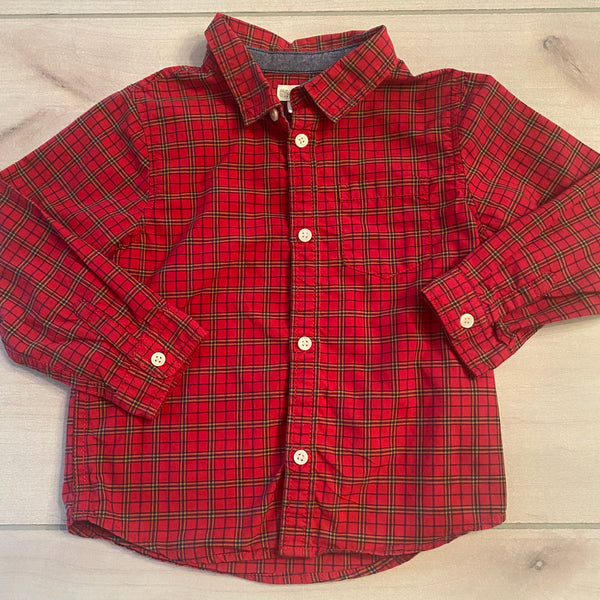 Gymboree Red Plaid Button Down Shirt
